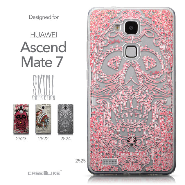 Collection - CASEiLIKE Huawei Ascend Mate 7 back cover Art of Skull 2525