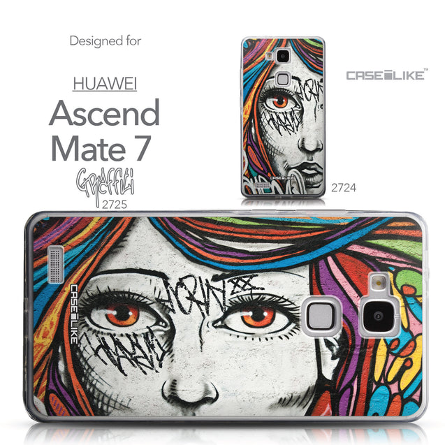 Collection - CASEiLIKE Huawei Ascend Mate 7 back cover Graffiti Girl 2725