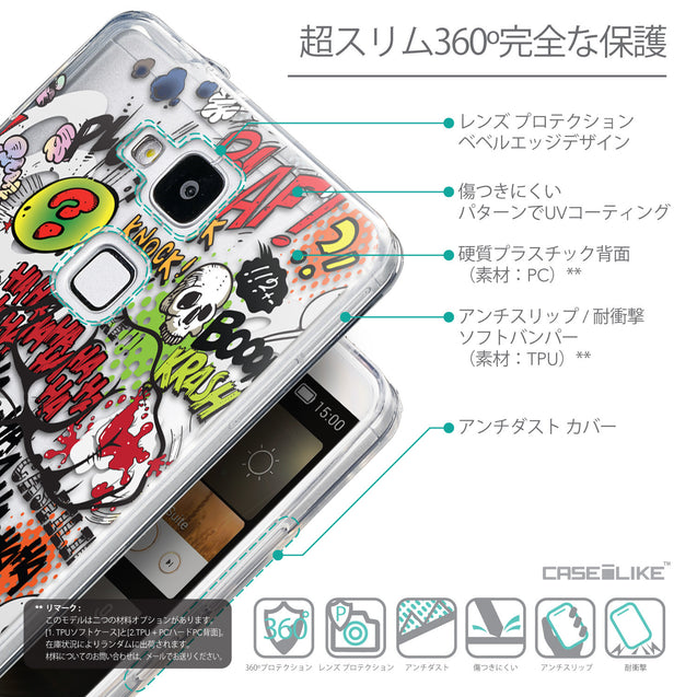Details in Japanese - CASEiLIKE Huawei Ascend Mate 7 back cover Comic Captions 2914