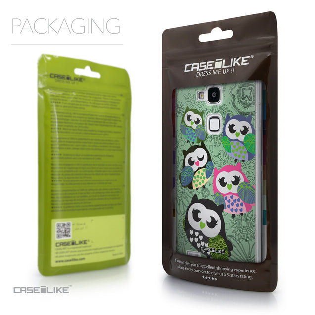 Packaging - CASEiLIKE Huawei Ascend Mate 7 back cover Owl Graphic Design 3313