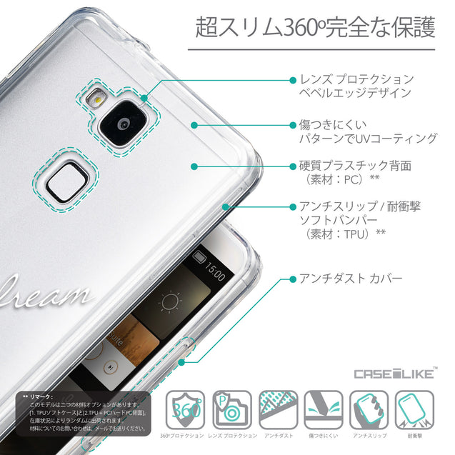 Details in Japanese - CASEiLIKE Huawei Ascend Mate 7 back cover Owl Graphic Design 3314