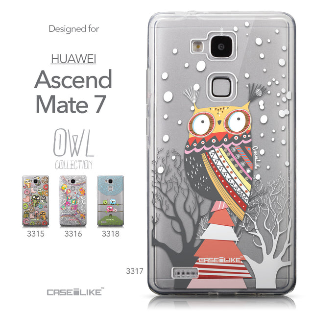 Collection - CASEiLIKE Huawei Ascend Mate 7 back cover Owl Graphic Design 3317