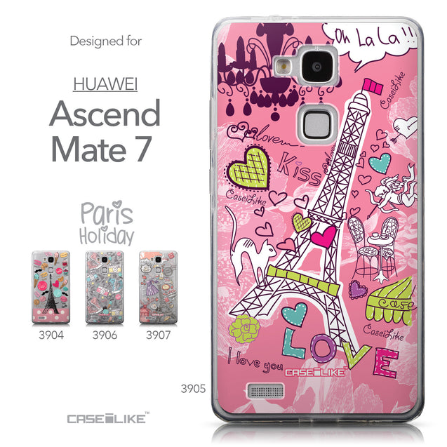 Collection - CASEiLIKE Huawei Ascend Mate 7 back cover Paris Holiday 3905