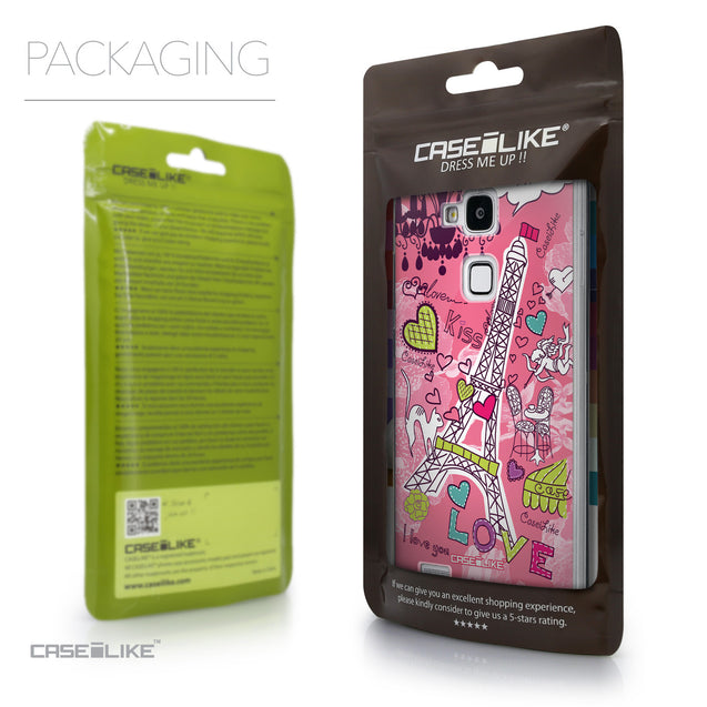 Packaging - CASEiLIKE Huawei Ascend Mate 7 back cover Paris Holiday 3905