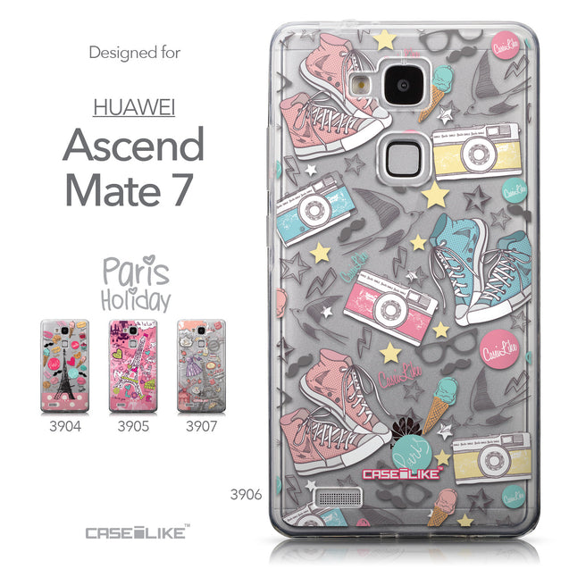 Collection - CASEiLIKE Huawei Ascend Mate 7 back cover Paris Holiday 3906