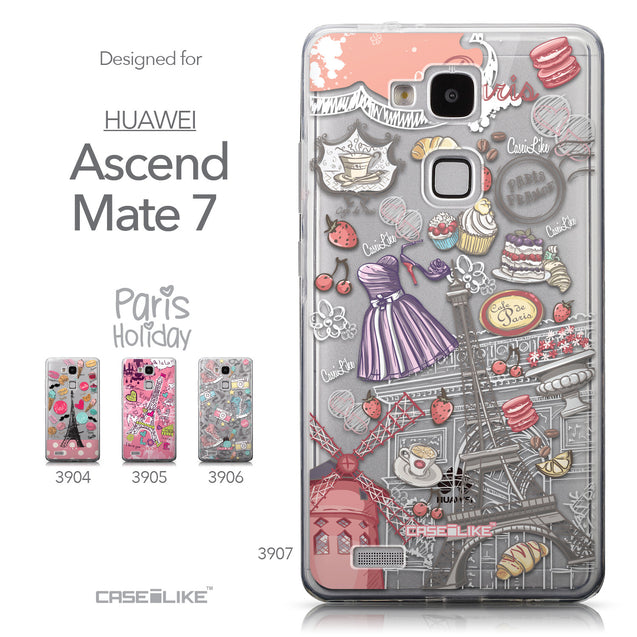 Collection - CASEiLIKE Huawei Ascend Mate 7 back cover Paris Holiday 3907