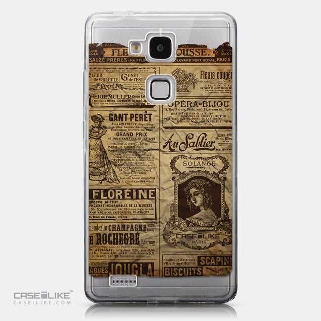 CASEiLIKE Huawei Ascend Mate 7 back cover Vintage Newspaper Advertising 4819
