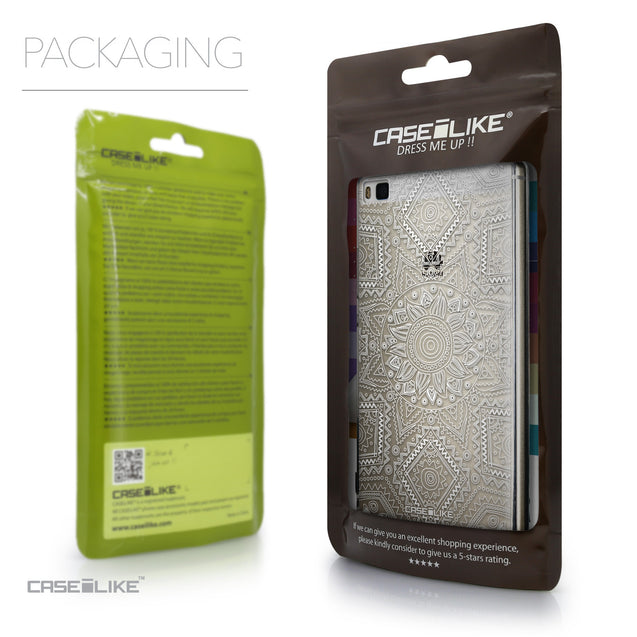 Packaging - CASEiLIKE Huawei P8 back cover Indian Line Art 2061