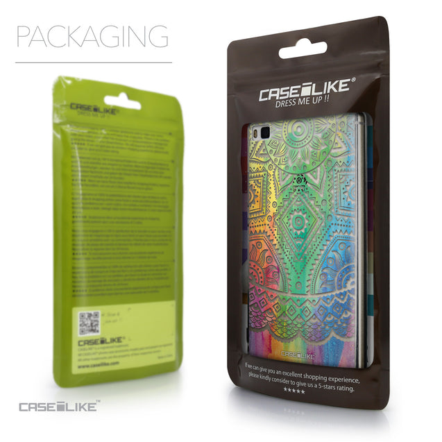 Packaging - CASEiLIKE Huawei P8 back cover Indian Line Art 2064