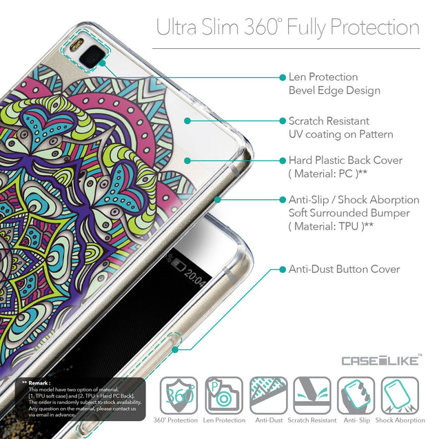 Details in English - CASEiLIKE Huawei P8 back cover Mandala Art 2094