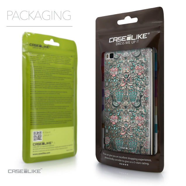 Packaging - CASEiLIKE Huawei P8 back cover Roses Ornamental Skulls Peacocks 2226