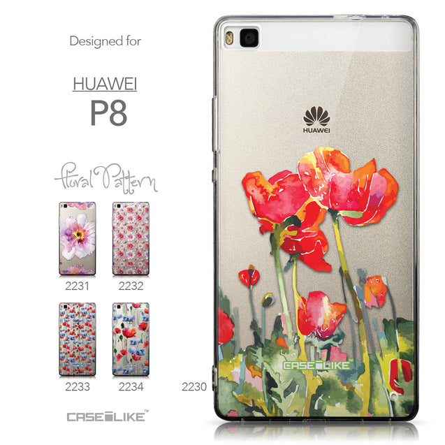 Collection - CASEiLIKE Huawei P8 back cover Watercolor Floral 2230