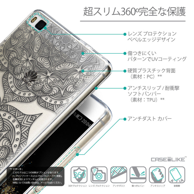 Details in Japanese - CASEiLIKE Huawei P8 back cover Mandala Art 2304