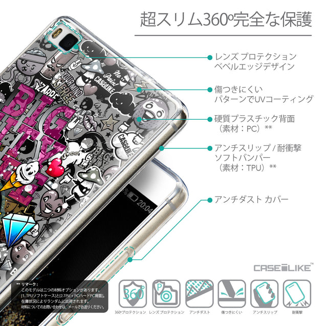Details in Japanese - CASEiLIKE Huawei P8 back cover Graffiti 2704