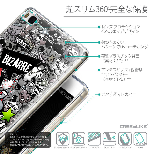 Details in Japanese - CASEiLIKE Huawei P8 back cover Graffiti 2705