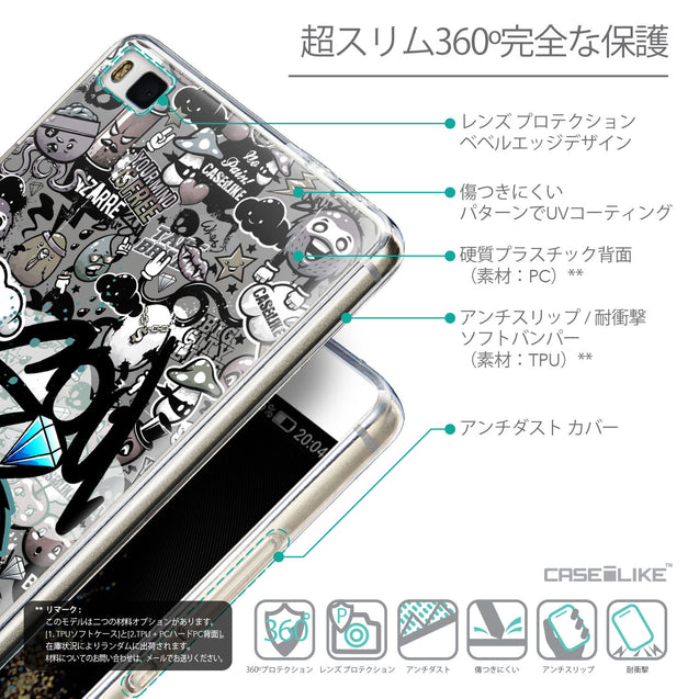 Details in Japanese - CASEiLIKE Huawei P8 back cover Graffiti 2706