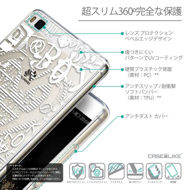 Details in Japanese - CASEiLIKE Huawei P8 back cover Graffiti 2730