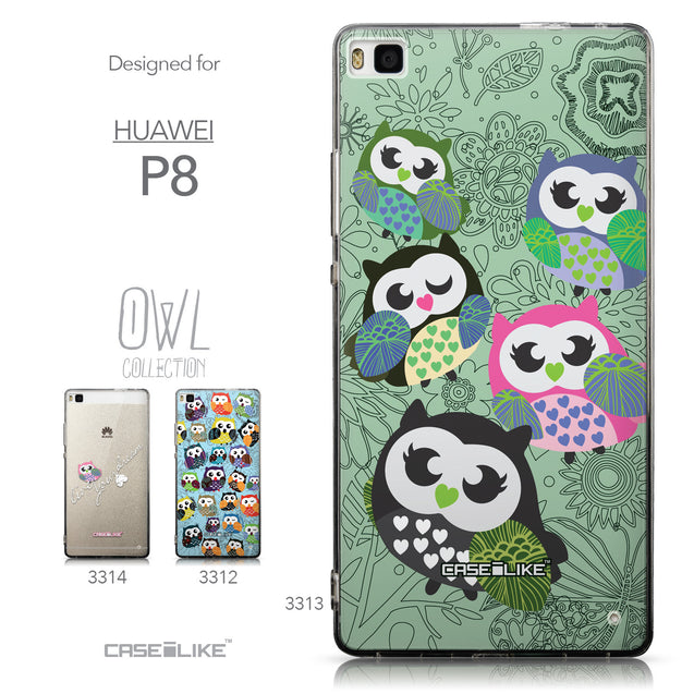 Collection - CASEiLIKE Huawei P8 back cover Owl Graphic Design 3313
