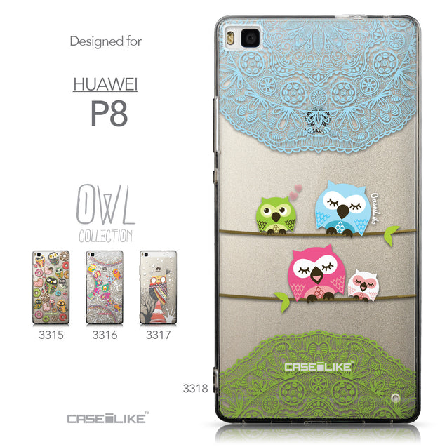 Collection - CASEiLIKE Huawei P8 back cover Owl Graphic Design 3318
