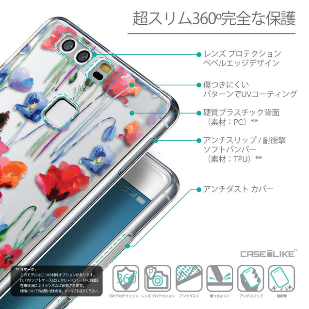 Details in Japanese - CASEiLIKE Huawei P9 back cover Indian Line Art 2061