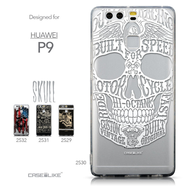 Collection - CASEiLIKE Huawei P9 back cover Art of Skull 2530