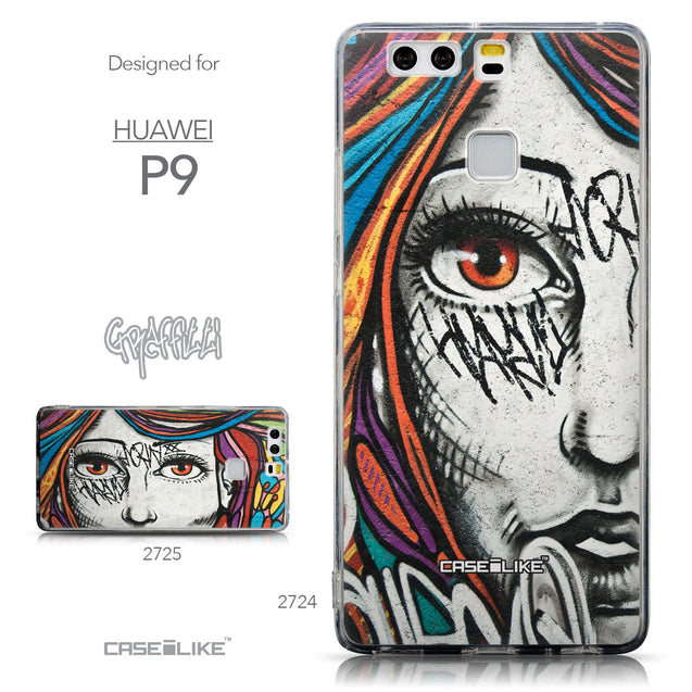 Collection - CASEiLIKE Huawei P9 back cover Graffiti Girl 2724