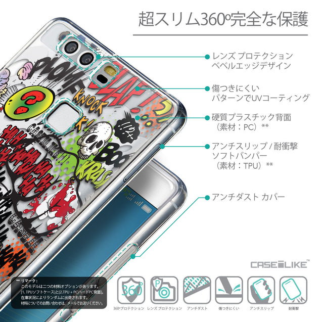 Details in Japanese - CASEiLIKE Huawei P9 back cover Comic Captions 2914