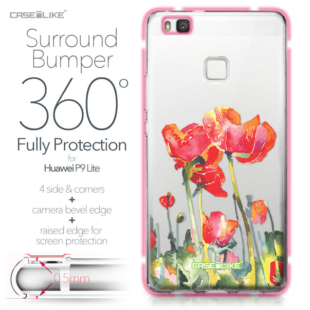 Huawei P9 Lite case Watercolor Floral 2230 Bumper Case Protection | CASEiLIKE.com
