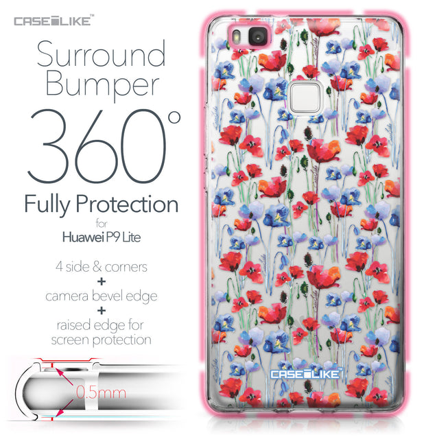 Huawei P9 Lite case Watercolor Floral 2233 Bumper Case Protection | CASEiLIKE.com