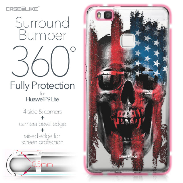 Huawei P9 Lite case Art of Skull 2532 Bumper Case Protection | CASEiLIKE.com