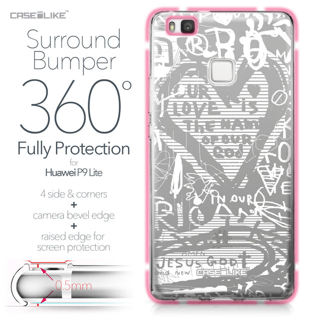 Huawei P9 Lite case Graffiti 2730 Bumper Case Protection | CASEiLIKE.com