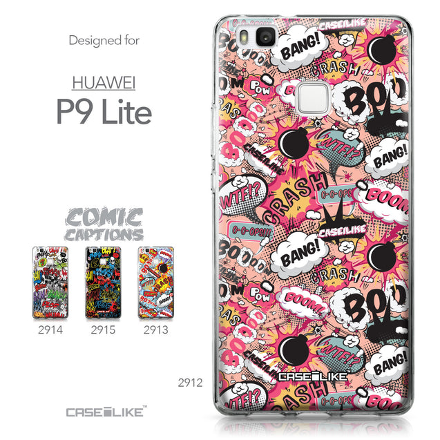 Huawei P9 Lite case Comic Captions Pink 2912 Collection | CASEiLIKE.com