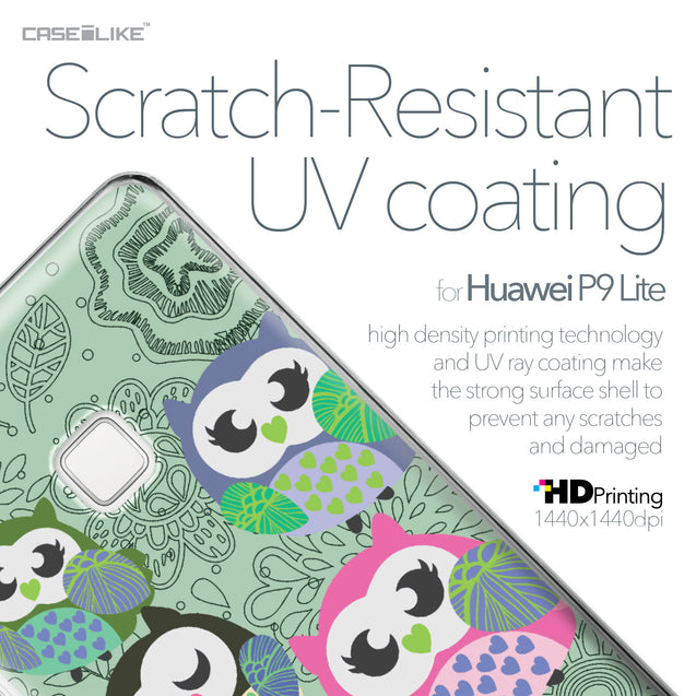 Huawei P9 Lite case Owl Graphic Design 3313 with UV-Coating Scratch-Resistant Case | CASEiLIKE.com
