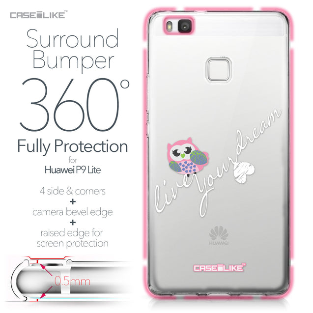 Huawei P9 Lite case Owl Graphic Design 3314 Bumper Case Protection | CASEiLIKE.com