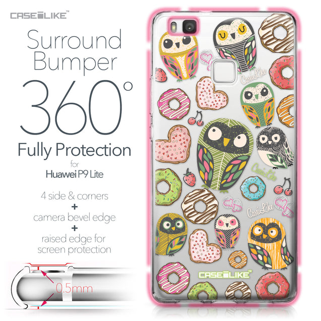 Huawei P9 Lite case Owl Graphic Design 3315 Bumper Case Protection | CASEiLIKE.com