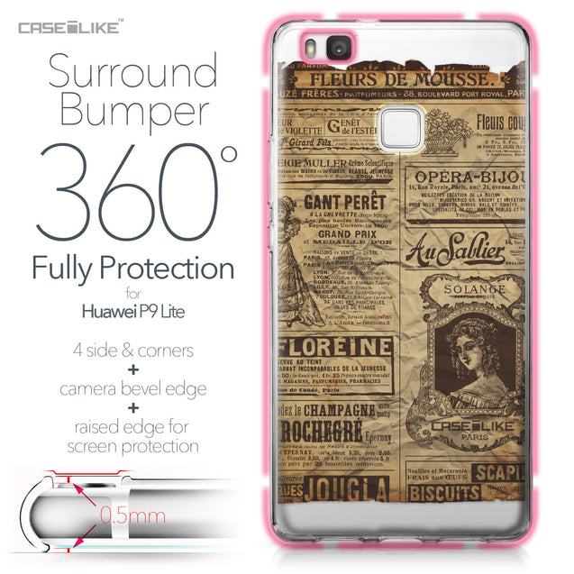 Huawei P9 Lite case Vintage Newspaper Advertising 4819 Bumper Case Protection | CASEiLIKE.com