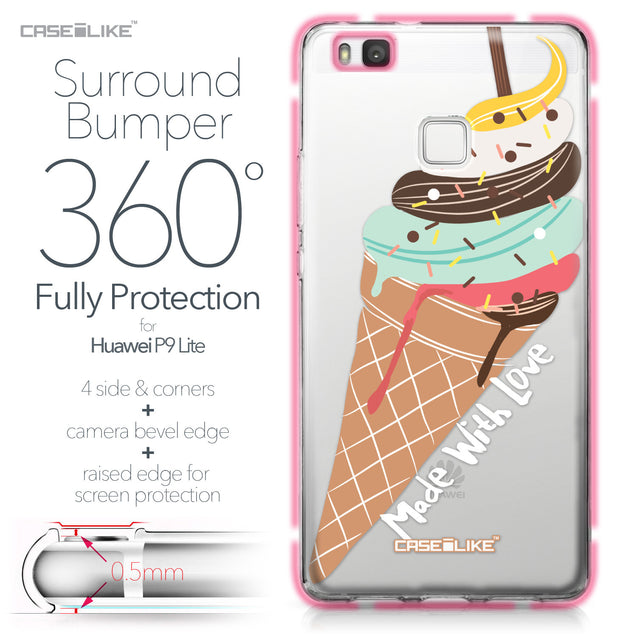 Huawei P9 Lite case Ice Cream 4820 Bumper Case Protection | CASEiLIKE.com