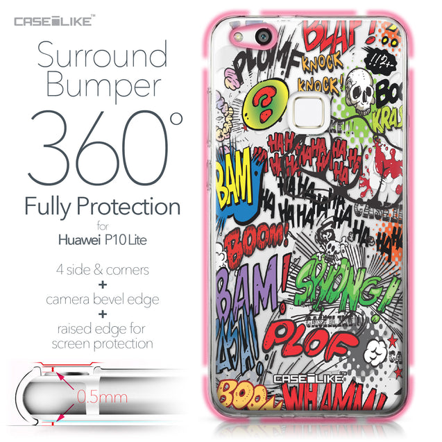 Huawei P10 Lite case Comic Captions 2914 Bumper Case Protection | CASEiLIKE.com