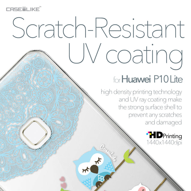 Huawei P10 Lite case Owl Graphic Design 3318 with UV-Coating Scratch-Resistant Case | CASEiLIKE.com