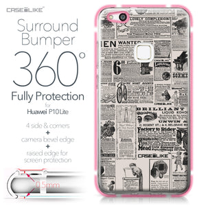 Huawei P10 Lite case Vintage Newspaper Advertising 4818 Bumper Case Protection | CASEiLIKE.com