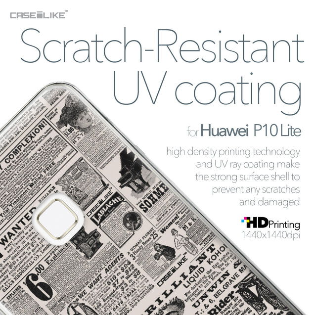Huawei P10 Lite case Vintage Newspaper Advertising 4818 with UV-Coating Scratch-Resistant Case | CASEiLIKE.com