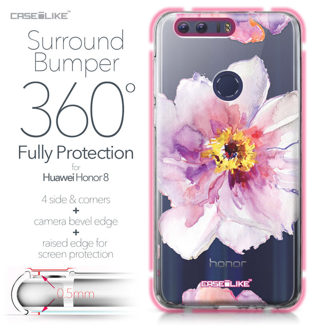 Huawei Honor 8 case Watercolor Floral 2231 Bumper Case Protection | CASEiLIKE.com