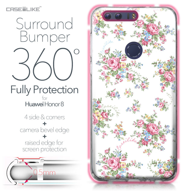 Huawei Honor 8 case Floral Rose Classic 2260 Bumper Case Protection | CASEiLIKE.com