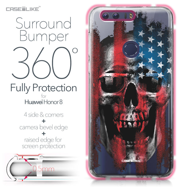 Huawei Honor 8 case Art of Skull 2532 Bumper Case Protection | CASEiLIKE.com