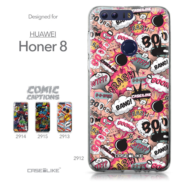 Huawei Honor 8 case Comic Captions Pink 2912 Collection | CASEiLIKE.com