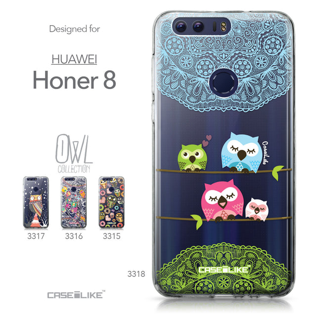 Huawei Honor 8 case Owl Graphic Design 3318 Collection | CASEiLIKE.com