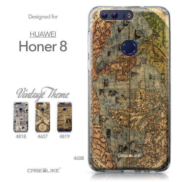 Huawei Honor 8 case World Map Vintage 4608 Collection | CASEiLIKE.com