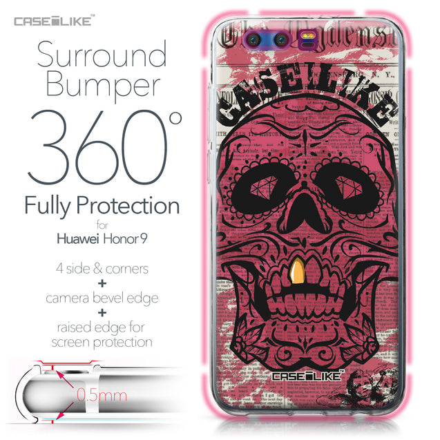 Huawei Honor 9 case Art of Skull 2523 Bumper Case Protection | CASEiLIKE.com