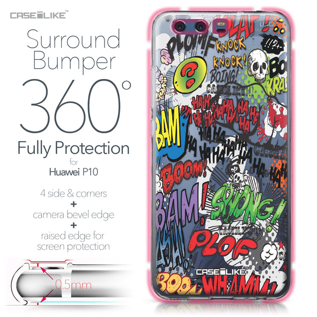 Huawei P10 case Comic Captions 2914 Bumper Case Protection | CASEiLIKE.com