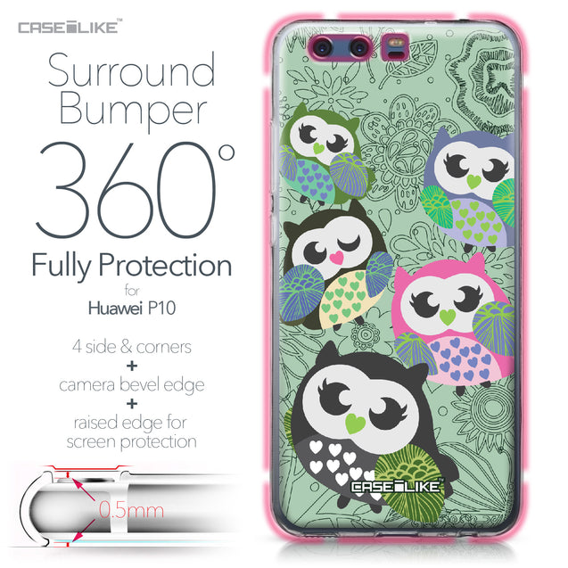 Huawei P10 case Owl Graphic Design 3313 Bumper Case Protection | CASEiLIKE.com